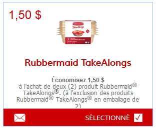 Rubbermaid TakeAlongs - Économisez 1,50 $ - Cadeaux Gratuits