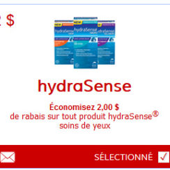 hydrasense coupon rabais